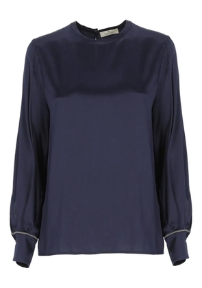 PANICALE rhinestone-embellishment silk blouse - Blue