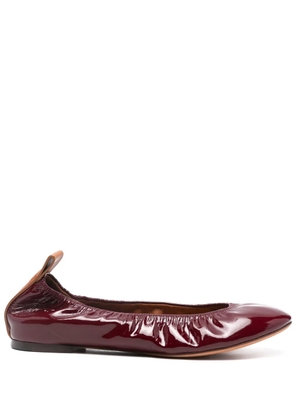 Lanvin patent leather ballet flats - Red