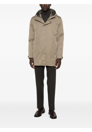 Corneliani long-sleeve hooded coat - Neutrals