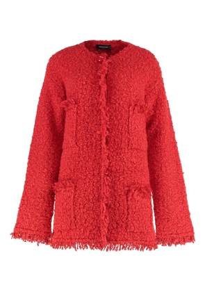 Fabiana Filippi button-fastening tweed jacket - Red