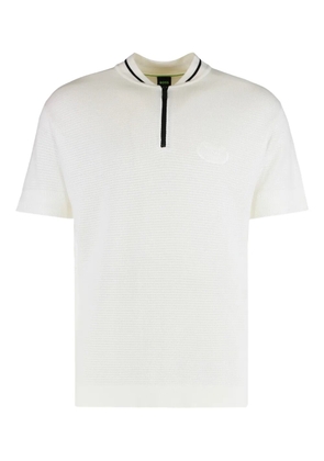 BOSS zip-fastening polo shirt - White
