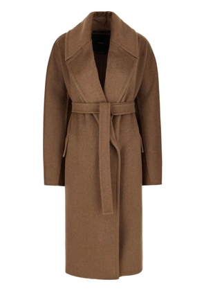 Max Mara belted long coat - Brown
