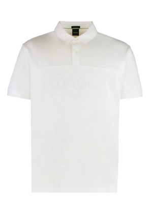 BOSS cotton polo shirt - White