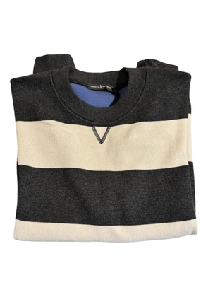 MANRICO CASHMERE striped crew-neck sweater - Black