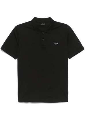 Paul & Shark logo-embroidered polo shirt - Black