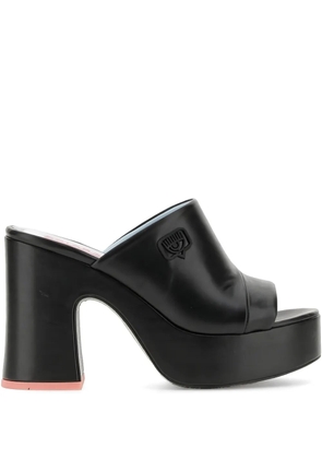 Chiara Ferragni 85mm Eyelike platform block-heel sandals - Black