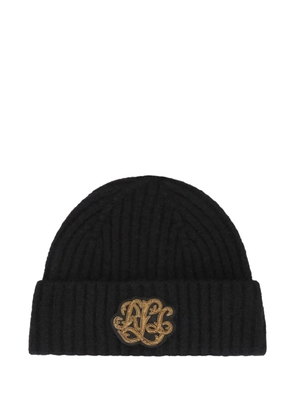 Lauren Ralph Lauren ribbed beanie hat - Black