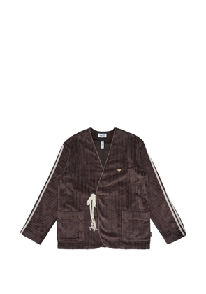 adidas x CLOT by Edison Chen striped corduroy jacket - Brown