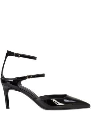 BOSS patent-leather buckled pumps - Black