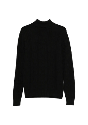 John Richmond rollneck patterned sweater - Black