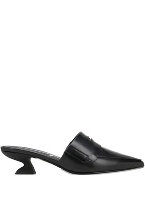 Ferragamo pointed-toe sculpted-heel mules - Black