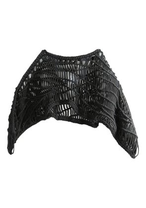 AISLING CAMPS Ripple macramé sweater - Black