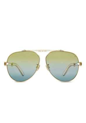 Philipp Plein Eyewear thin bridge sunglasses - Gold