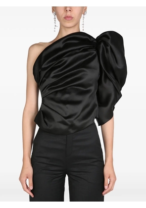 ANOUKI one-shoulder bow top - Black