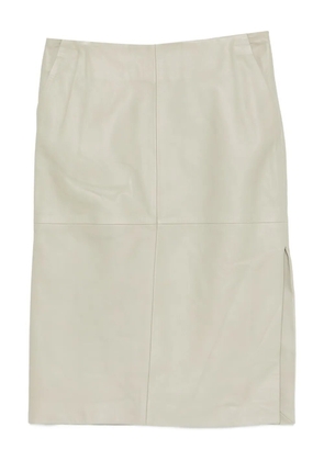 Halfboy panelled leather skirt - Grey