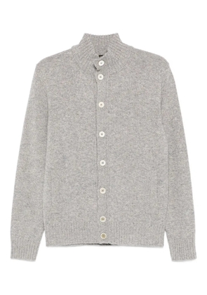 Zanone high-neck wool cardigan - Grey