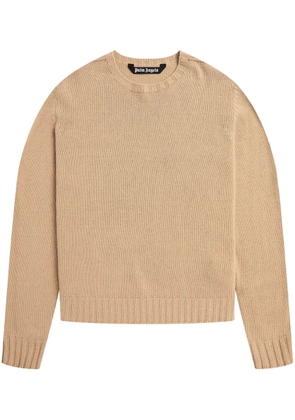 Palm Angels curved-logo jumper - Neutrals