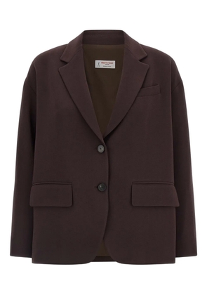 Alberto Biani two-button V-neck blazer - Brown