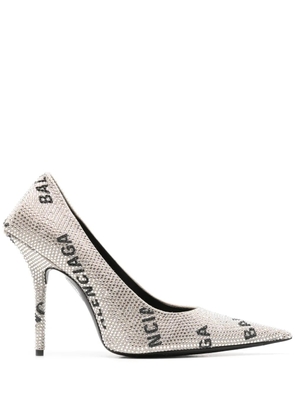 Balenciaga 110mm Square Knife pumps - Silver