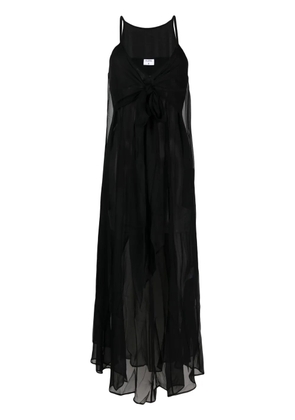 Filippa K semi-sheer silk slip dress - Black