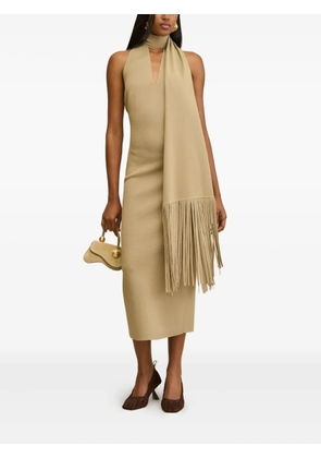 Cult Gaia Caia halterneck midi dress - Neutrals