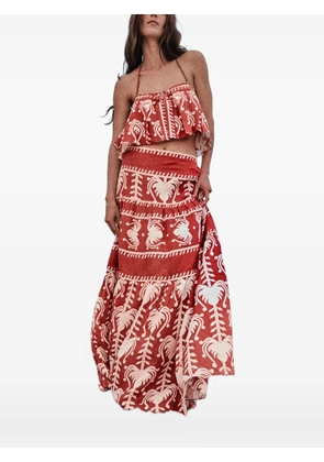 Johanna Ortiz Oceanic floral top - Red