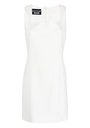 Boutique Moschino square-neck sleeveless minidress - White