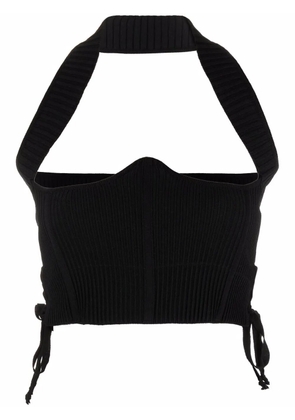 ANDREĀDAMO harness vest top - Black