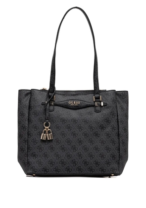 GUESS USA monogram-logo padlock-detail tote bag - Black