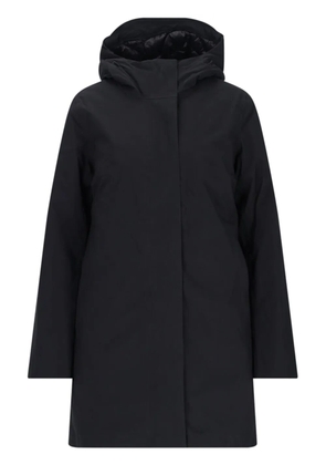 K-Way hooded zipped parka coats - Black