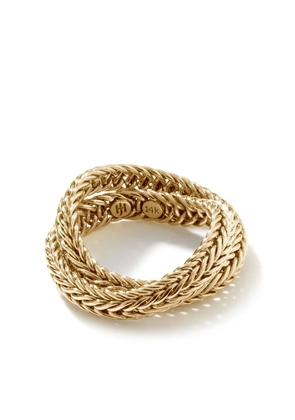 John Hardy 14kt yellow gold Kami Chain 4.5mm crossover ring