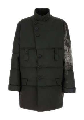 Yohji Yamamoto high-neck padded coat - Black