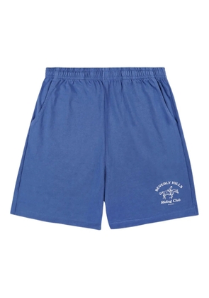 Sporty & Rich BH Riding Club graphic-print shorts - Blue
