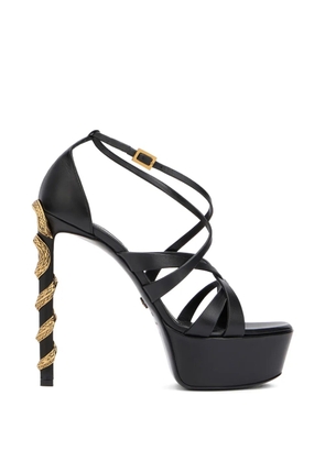Roberto Cavalli Serpentine stiletto sandals - Black