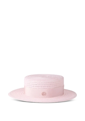 Maison Michel logo-plaque hat - Pink