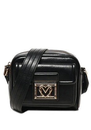 Love Moschino logo-plaque shoulder bag - Black