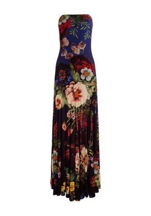 alice + olivia Augusta spaghetti-strap floral maxi dress - Black