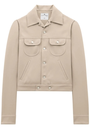 Courrèges twill trucker jacket - Neutrals