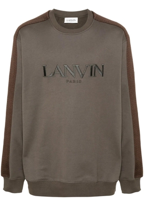 Lanvin logo-embroidered sweatshirt - Green