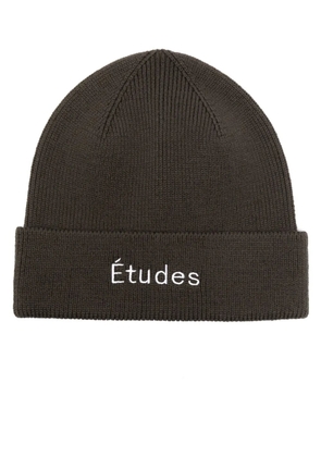Études Studio logo-embroidered wool beanie - Green