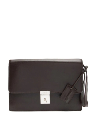 Gucci Pre-Owned leather clutch bag - Brown