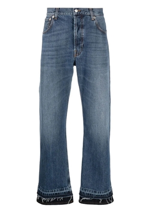 Alexander McQueen straight-leg cropped jeans - Blue