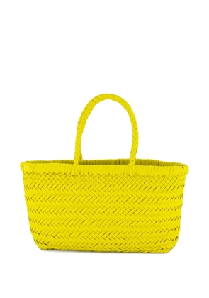 DRAGON DIFFUSION flat leather tote bag - Yellow