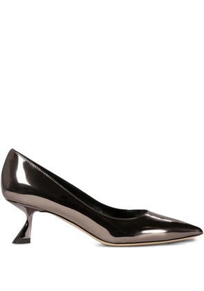 Ninalilou metallic leather pumps - Grey