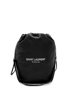 Saint Laurent Pre-Owned Teddy leather bucket bag - Black