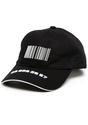VTMNTS barcode-print baseball cap - Black