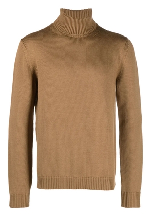 Roberto Collina roll-neck wool jumper - Brown