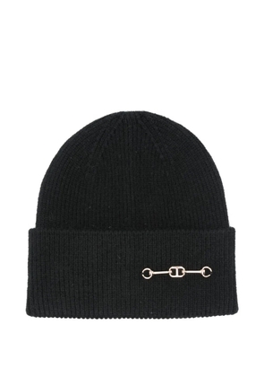 TWINSET chain-embellished beanie hat - Black