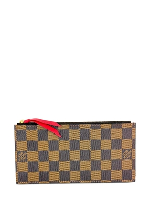 Louis Vuitton Pre-Owned Damier Ebène zip wallet - Brown