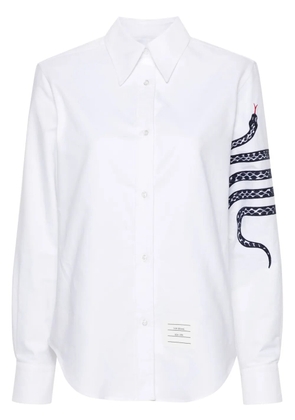 Thom Browne snake 4-Bar cotton shirt - White